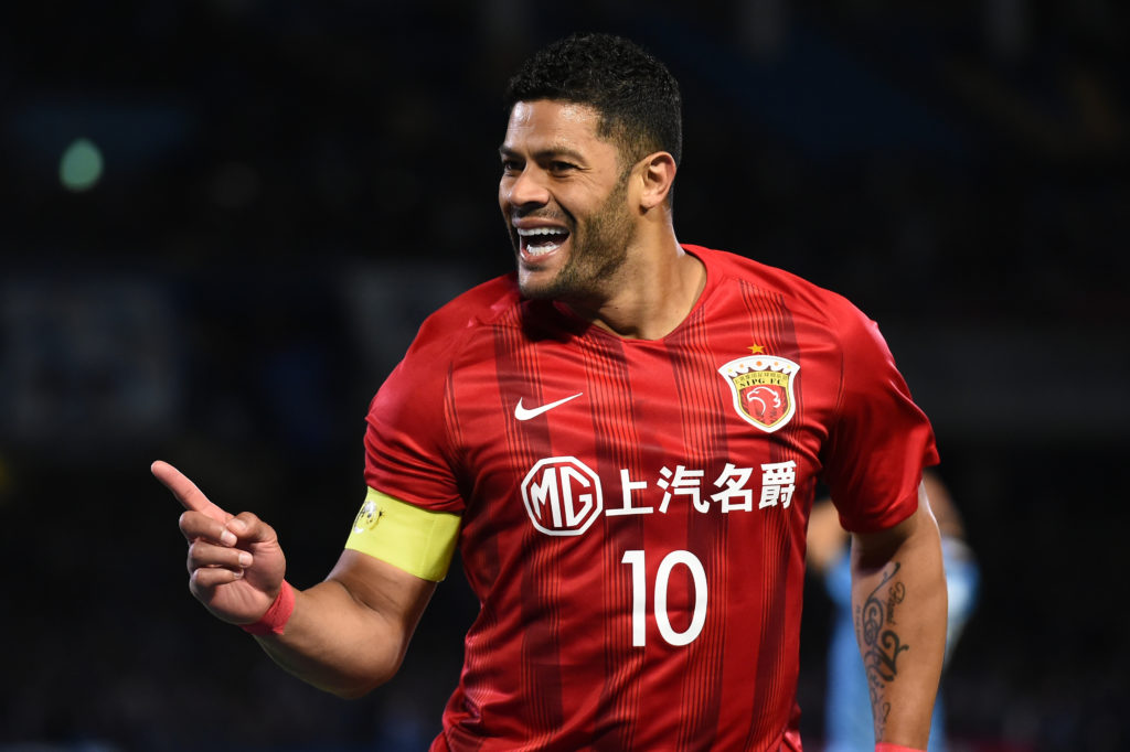 KAWASAKI, JAPAN - MAY 07: Hulk #10 of Shanghai SIPG FC celebrates scoring a goal during the AFC Champions League Group H match between Kawasaki Frontale and Shanghai SIPG at Todoroki Stadium on May 07, 2019 in Kawasaki, Kanagawa, Japan. (Photo by Matt Roberts/Getty Images)