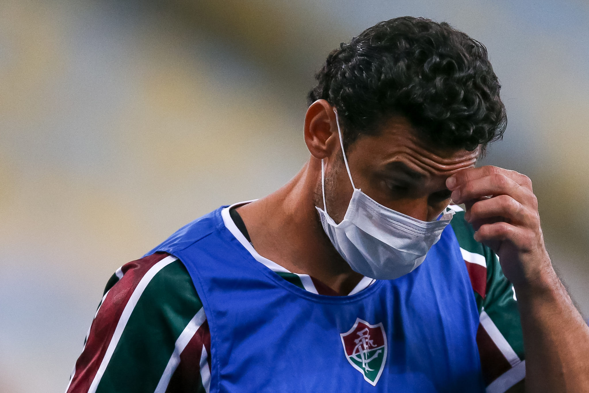 RIO DE JANEIRO, BRAZIL - SEPTEMBER 02: Fred of Fluminense gestures during a match between Fluminense and Atletico GO as part of 2020 Brasileirao Series A at Maracana Stadium on September 02, 2020 in Rio de Janeiro, Brazil. (Photo by Buda Mendes/Getty Images)