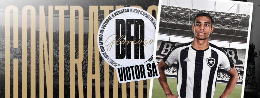 Botafogo anuncia Victor Sá como novo reforço para a temporada 20222. O atacante deixou o Al Jazira por R$ 13 milhões e assinou com o Glorioso até o fim de 2025.