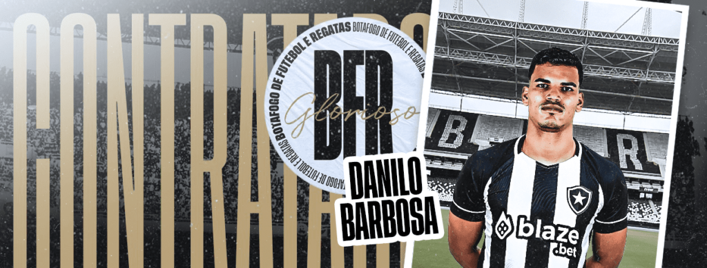 Danilo Barbosa é a sexta contratação do Botafogo nesta janela. O Glorioso já havia anunciado Marçal, Eduardo, Luis Henrique, Adryelson e Gabriel Pires