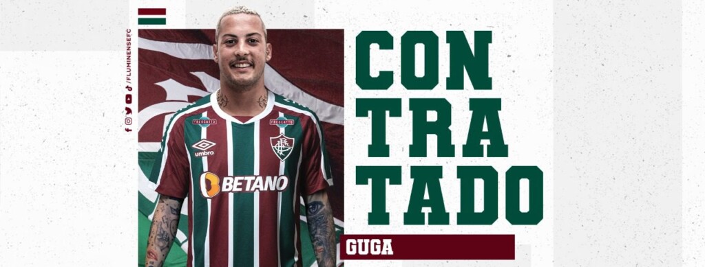 O lateral-direito Guga deixou o Atlético-MG e assinou com o Fluminense. O vínculo entre o defensor e o Tricolor das Laranjeiras vai até dezembro de 2025