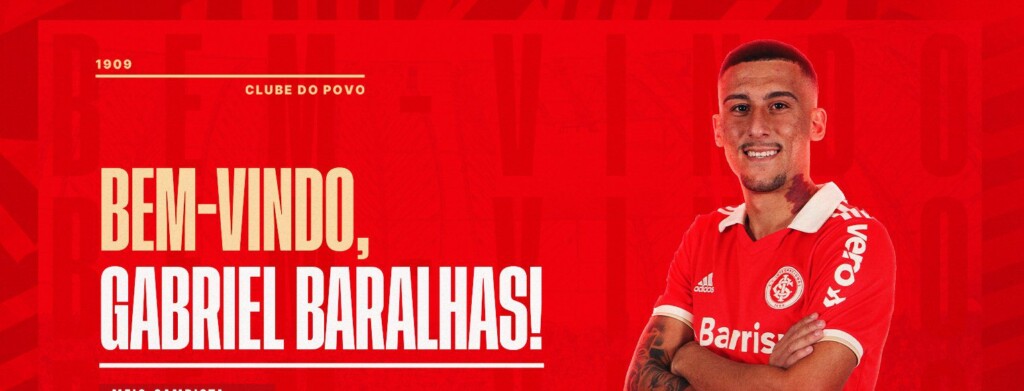 Gabriel Baralhas rescinde com o Atlético-GO após duas temporadas e assina contrato de três temporadas com o Internacional